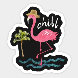 Cool flamingo Sticker